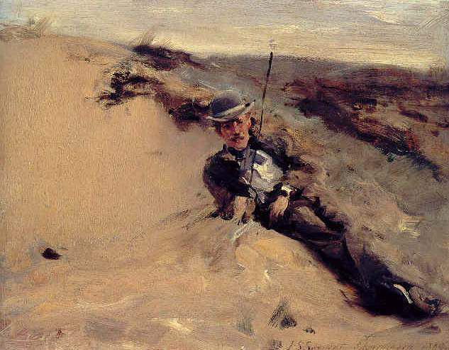 John Singer Sargent Ralph Curtis on the Beach in Scheveningen